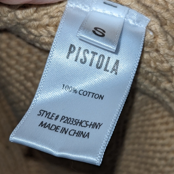 NWT Pistola LA Cotton Knit Cropped Honey Shrug Sweater Size Small - Picture 8 of 12